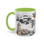 Tel Aviv Coffee Mug | Israel Travel Souvenir | Vintage Illustrated City Gift | 11 oz 15 oz Accent Mug