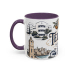Tel Aviv Coffee Mug | Israel Travel Souvenir | Vintage Illustrated City Gift | 11 oz 15 oz Accent Mug