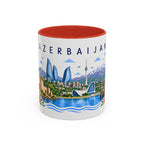 Azerbaijan Coffee Mug | Travel Souvenir Accent Mug | Place Gift Ceramic Cup 11oz 15oz
