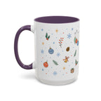 Christmas Ornament Mug | Snowflake Watercolor Holiday Gift | Accent Cup 11oz 15oz