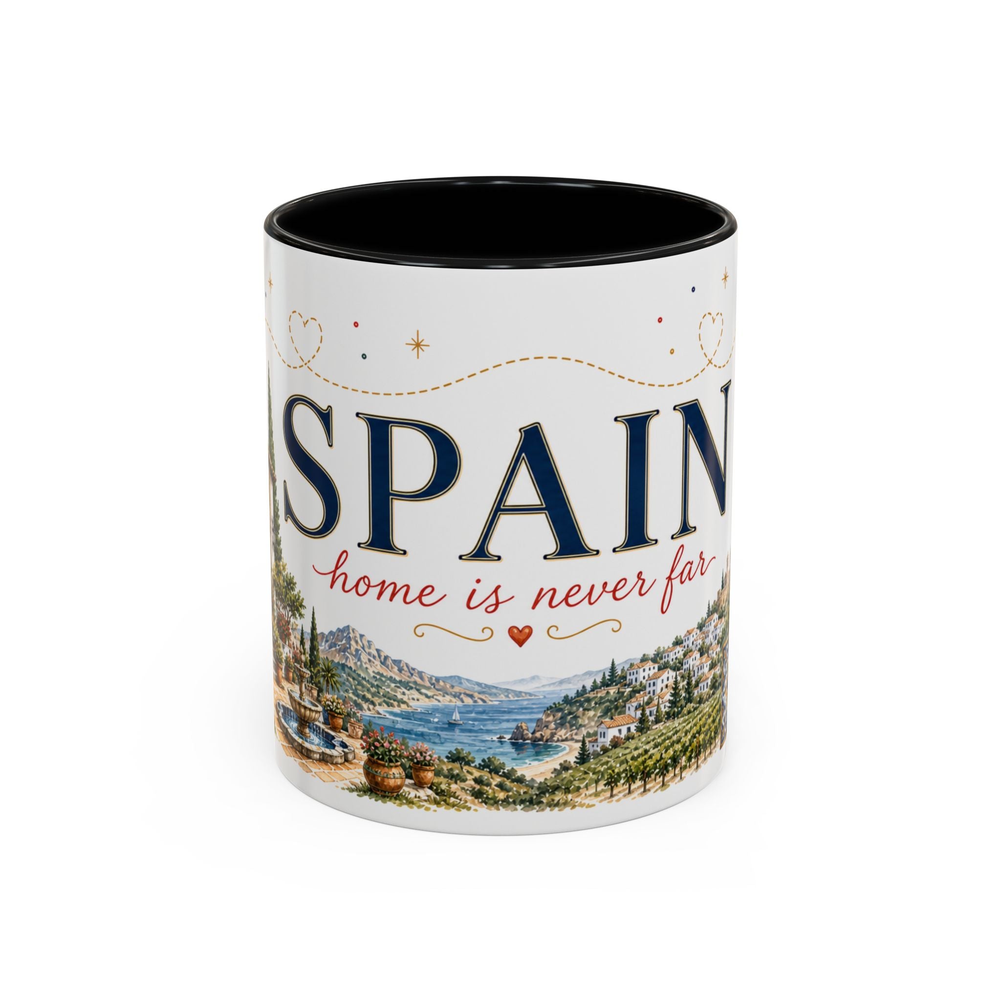 Spain Home Country Mug | Moving Away Gift | Long Distance Friendship | 11 oz 15 oz Accent Mug