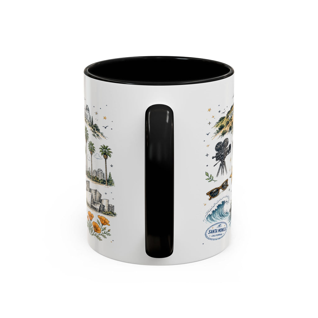 Los Angeles Coffee Mug | California Souvenir City Gift | Accent Color Ceramic 11oz 15oz