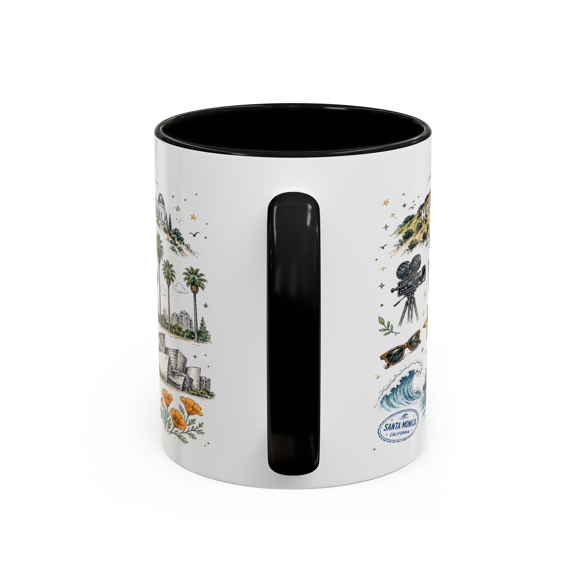 Los Angeles Coffee Mug | California Souvenir City Gift | Accent Color Ceramic 11oz 15oz