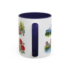 Portland Illustrated Travel Mug | City Souvenir Accent Coffee Mug | 11oz 15oz Ceramic Cup