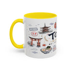 Tokyo Coffee Mug | Japan Souvenir Travel Gift | Accent Color Ceramic 11oz 15oz