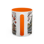 Osaka Coffee Mug | Japan Travel Souvenir | Vintage Illustrated City Gift | 11 oz 15 oz Accent Mug