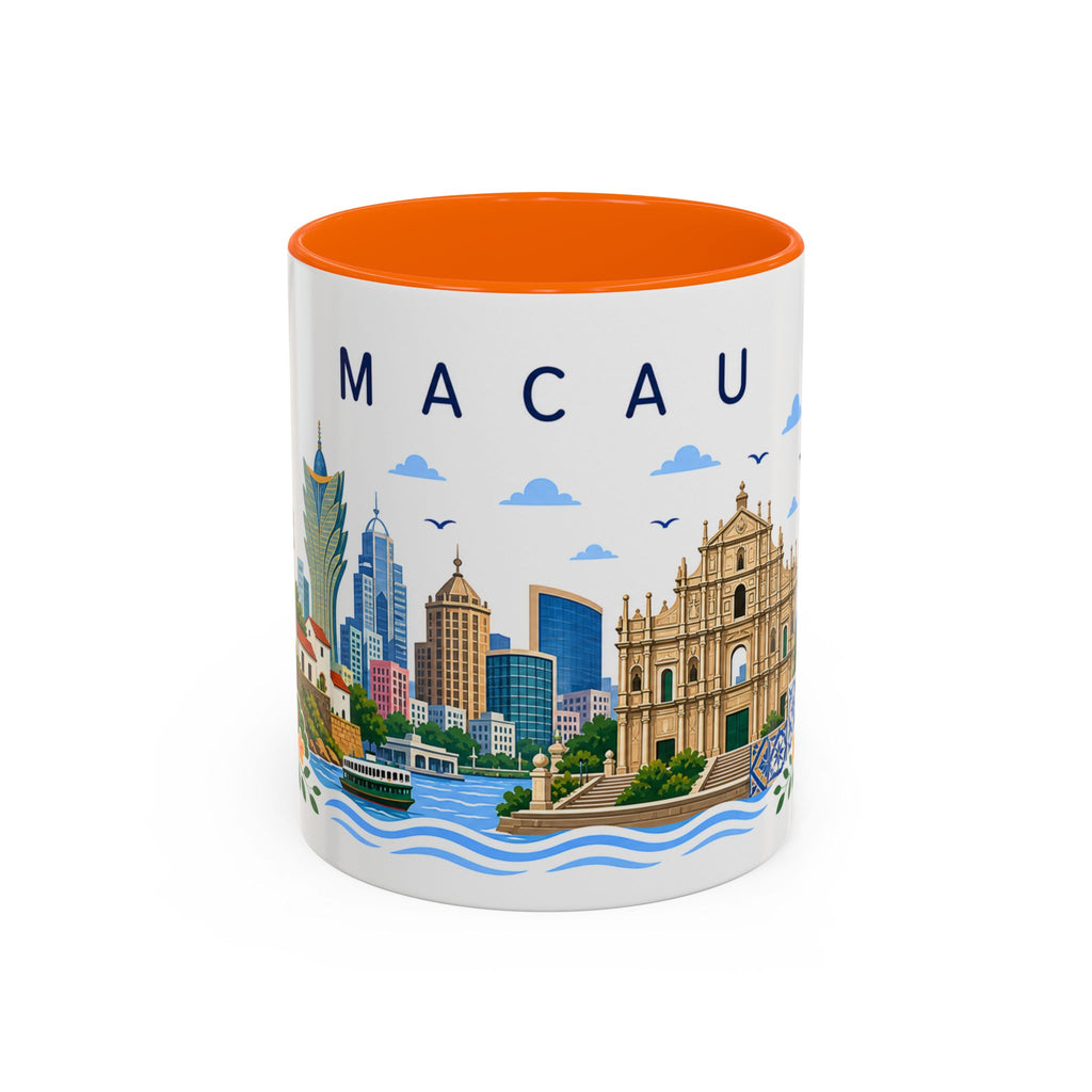 Macau Coffee Mug | Travel Souvenir Accent Mug | Place Gift Ceramic Cup 11oz 15oz