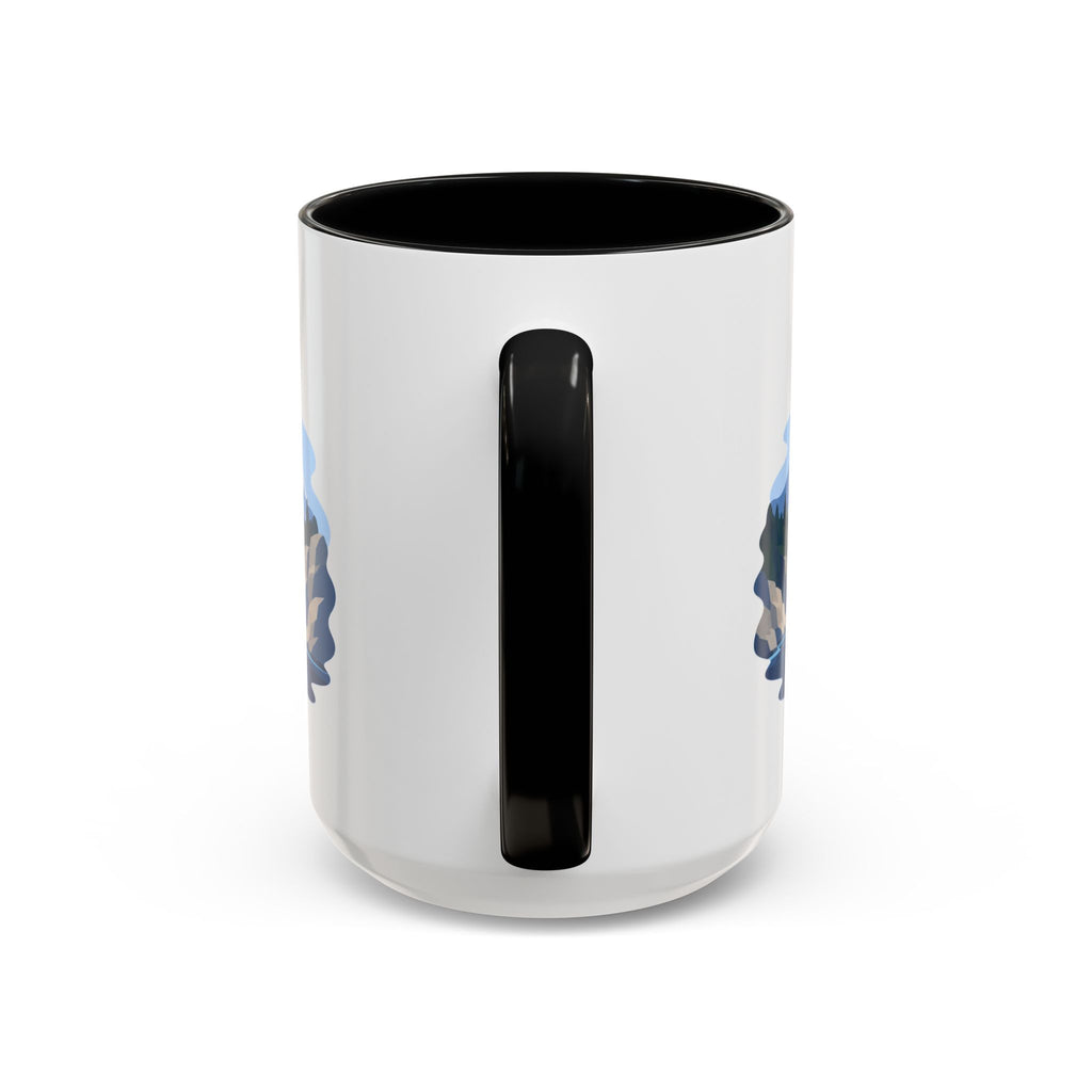 Glacier Bay National Park Coffee Mug | Solid Color Block Park Souvenir | 11oz 15oz Accent Mug
