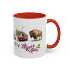 Oklahoma City Illustrated Travel Mug | City Souvenir Accent Coffee Mug | 11oz 15oz Ceramic Cup