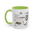 Death Valley National Park Coffee Mug | California Desert Hiking Camping Gift | Accent Color Ceramic 11oz 15oz