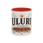 Uluru Coffee Mug | Travel Destination Souvenir Gift | Accent Color Ceramic 11oz 15oz