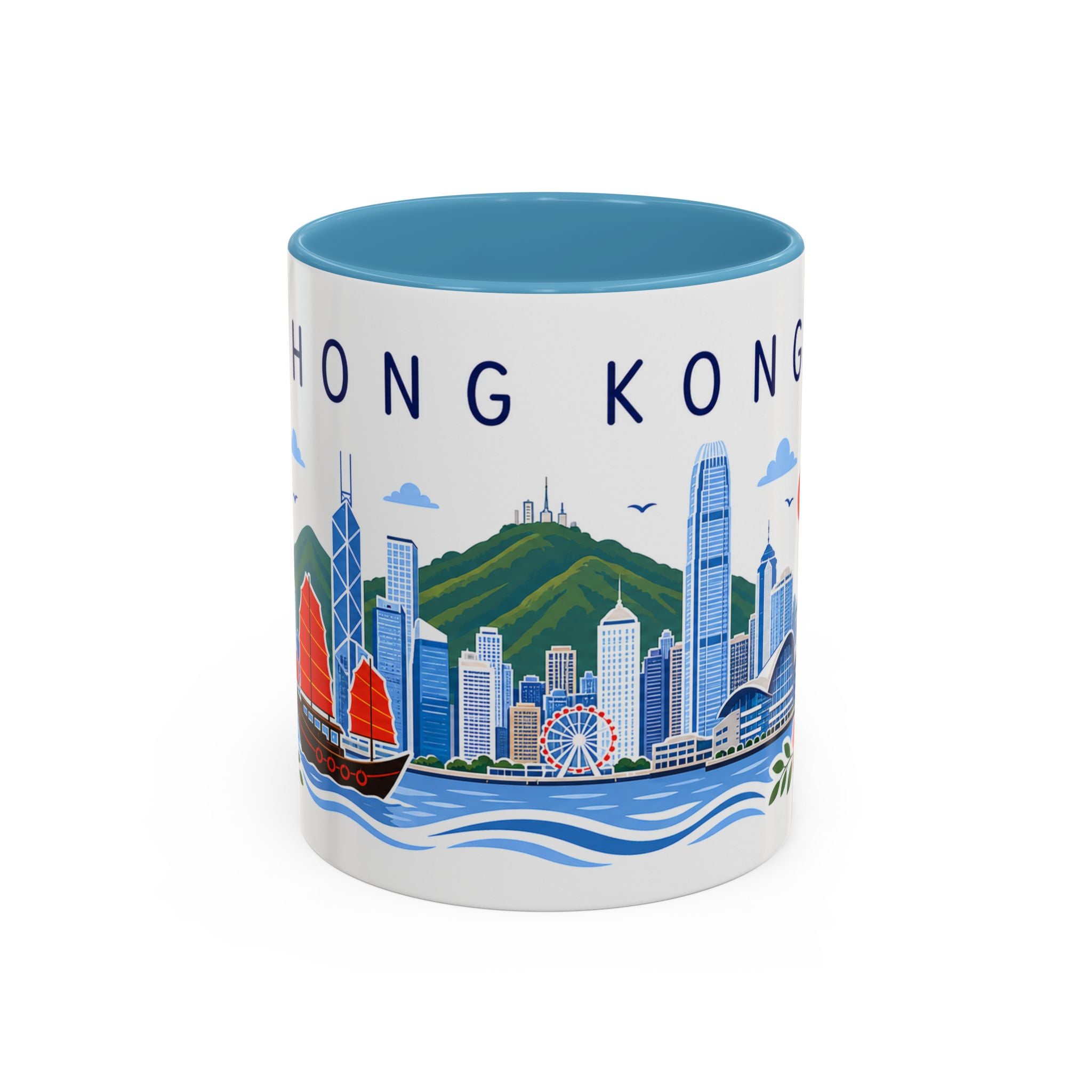 Hong Kong Coffee Mug | Travel Souvenir Accent Mug | Place Gift Ceramic Cup 11oz 15oz