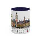 Lille Illustrated Travel Mug | City Souvenir Accent Coffee Mug | 11oz 15oz Ceramic Cup