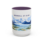 Wrangell-St. Elias National Park Coffee Mug | Solid Color Block Park Souvenir | 11oz 15oz Accent Mug
