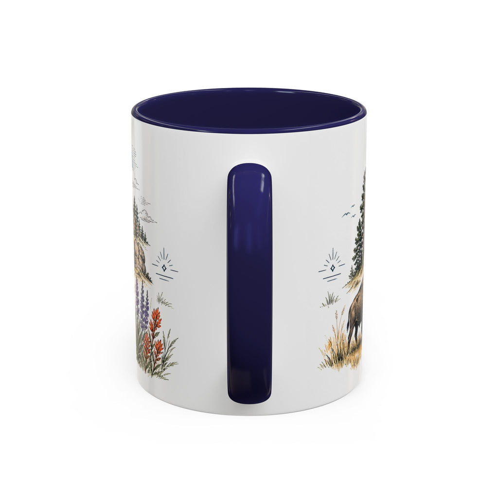 Devils Tower Mug, Wyoming Travel Souvenir, Bucket List Gift, Accent Ceramic Coffee Mug 11oz 15oz