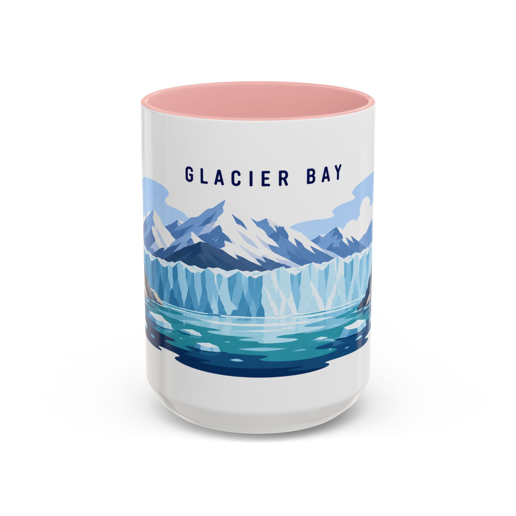 Glacier Bay National Park Coffee Mug | Solid Color Block Park Souvenir | 11oz 15oz Accent Mug