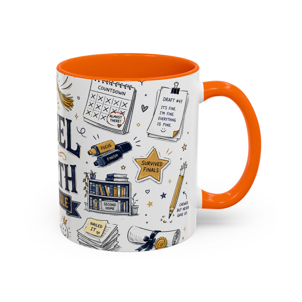 The Tassel Was Worth the Hassle Coffee Mug | Funny Graduation Gift 2026 | Accent Color Ceramic 11oz 15oz