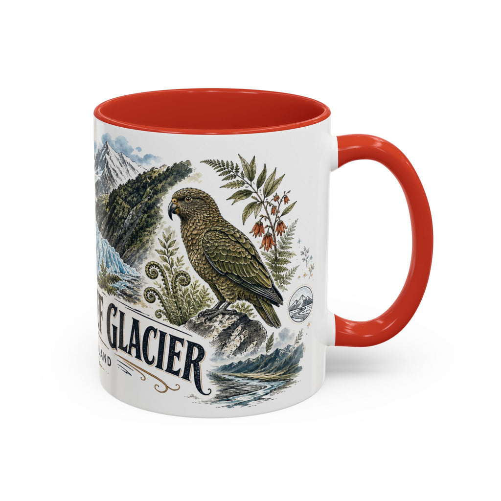Franz Josef Glacier Mug, New Zealand Travel Souvenir, Bucket List Gift, Accent Ceramic Coffee Mug 11oz 15oz