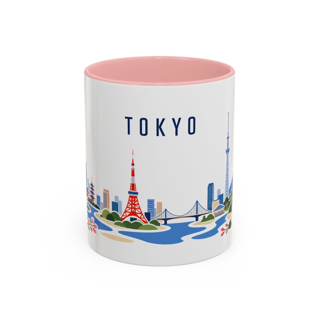Tokyo Coffee Mug | Japan Travel Souvenir | Porcelain Decal City Gift | 11oz 15oz Accent Mug