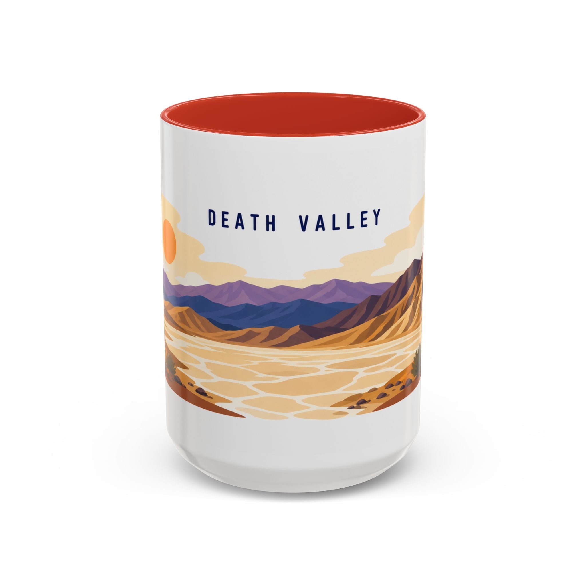 Death Valley National Park Coffee Mug | Solid Color Block Park Souvenir | 11oz 15oz Accent Mug