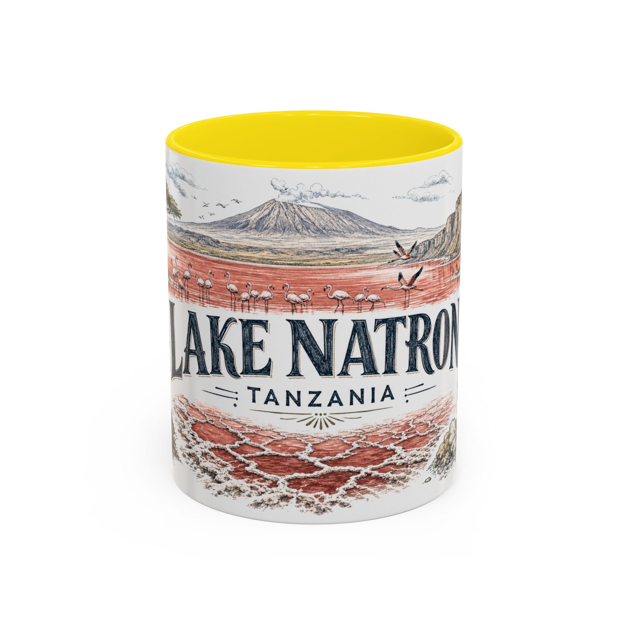 Lake Natron Mug, Tanzania Travel Souvenir, Bucket List Gift, Accent Ceramic Coffee Mug 11oz 15oz