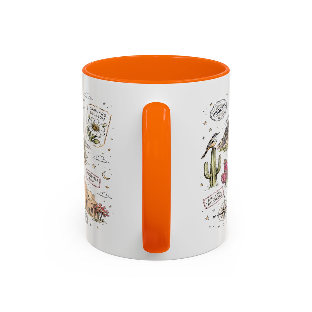 Phoenix Coffee Mug | Arizona Souvenir City Gift | Accent Color Ceramic 11oz 15oz