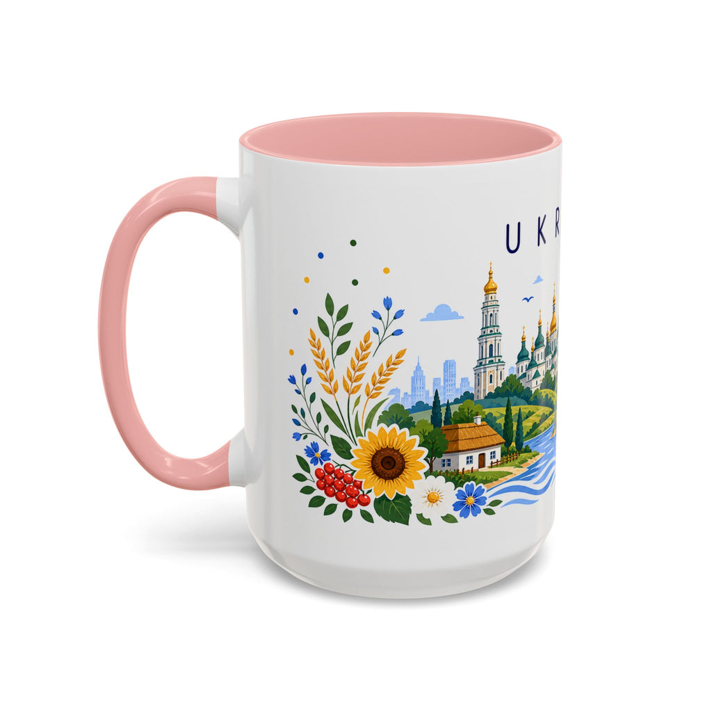 Ukraine Coffee Mug | Travel Souvenir Accent Mug | Place Gift Ceramic Cup 11oz 15oz