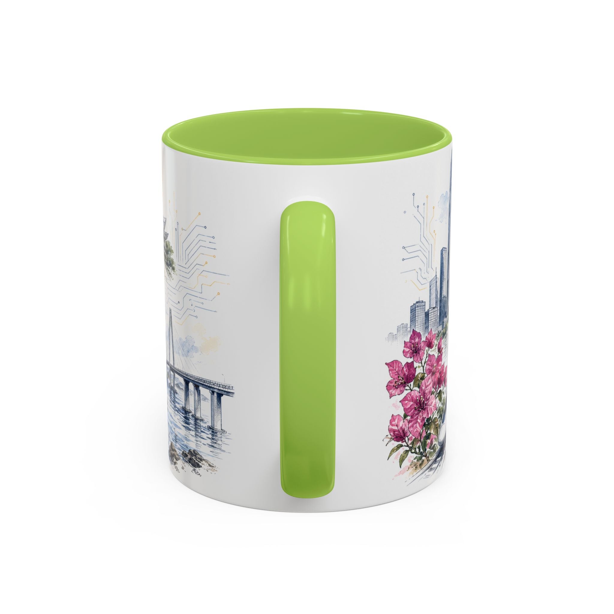 Shenzhen Coffee Mug | China Travel Souvenir | Vintage Illustrated City Gift | 11 oz 15 oz Accent Mug