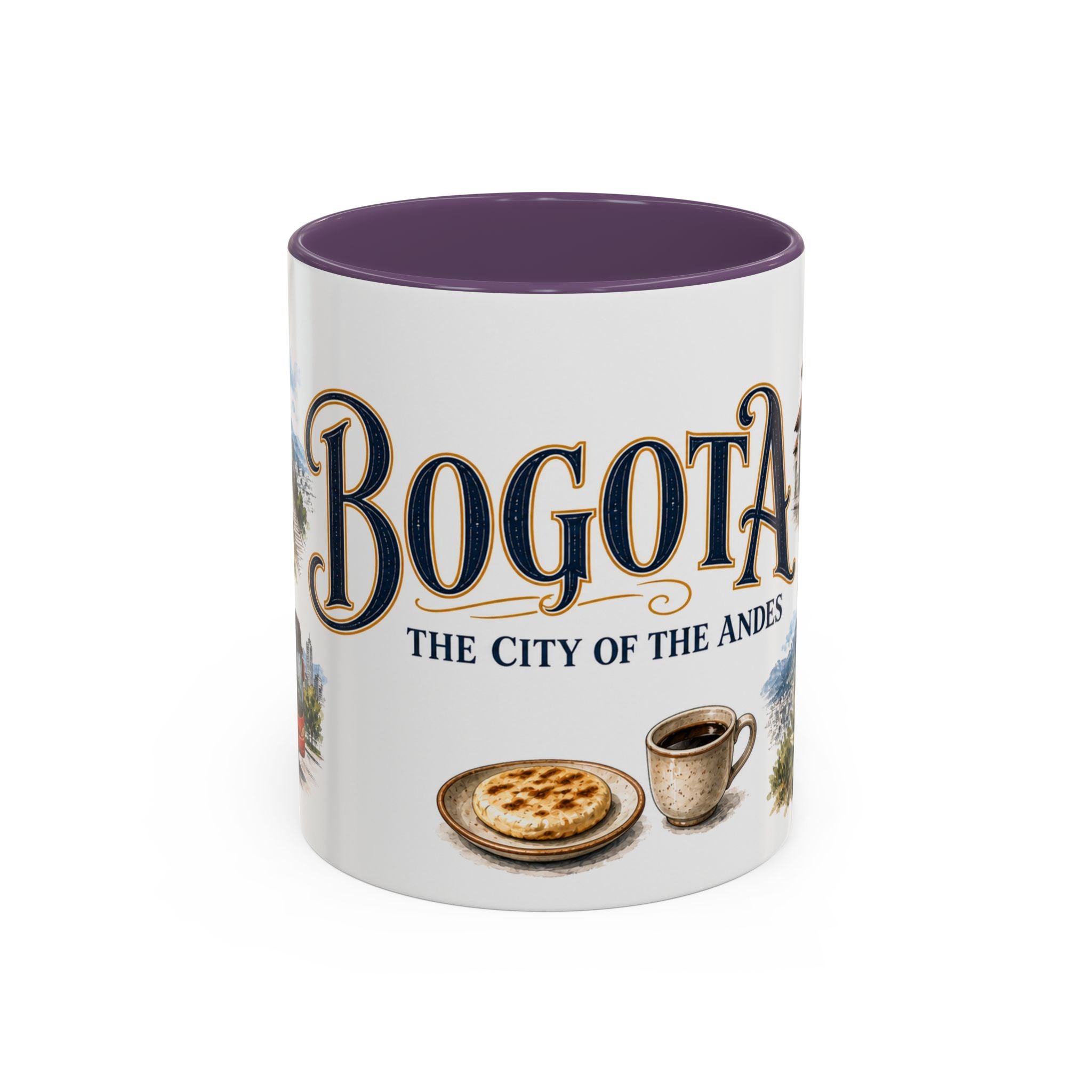 Bogota Coffee Mug | Colombia Travel Souvenir | Vintage Illustrated City Gift | 11 oz 15 oz Accent Mug