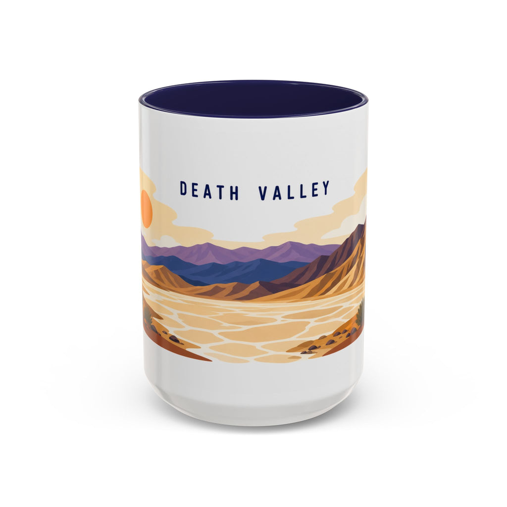 Death Valley National Park Coffee Mug | Solid Color Block Park Souvenir | 11oz 15oz Accent Mug