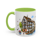 Strasbourg Illustrated Travel Mug | France Souvenir Accent Coffee Mug | 11oz 15oz Ceramic Cup