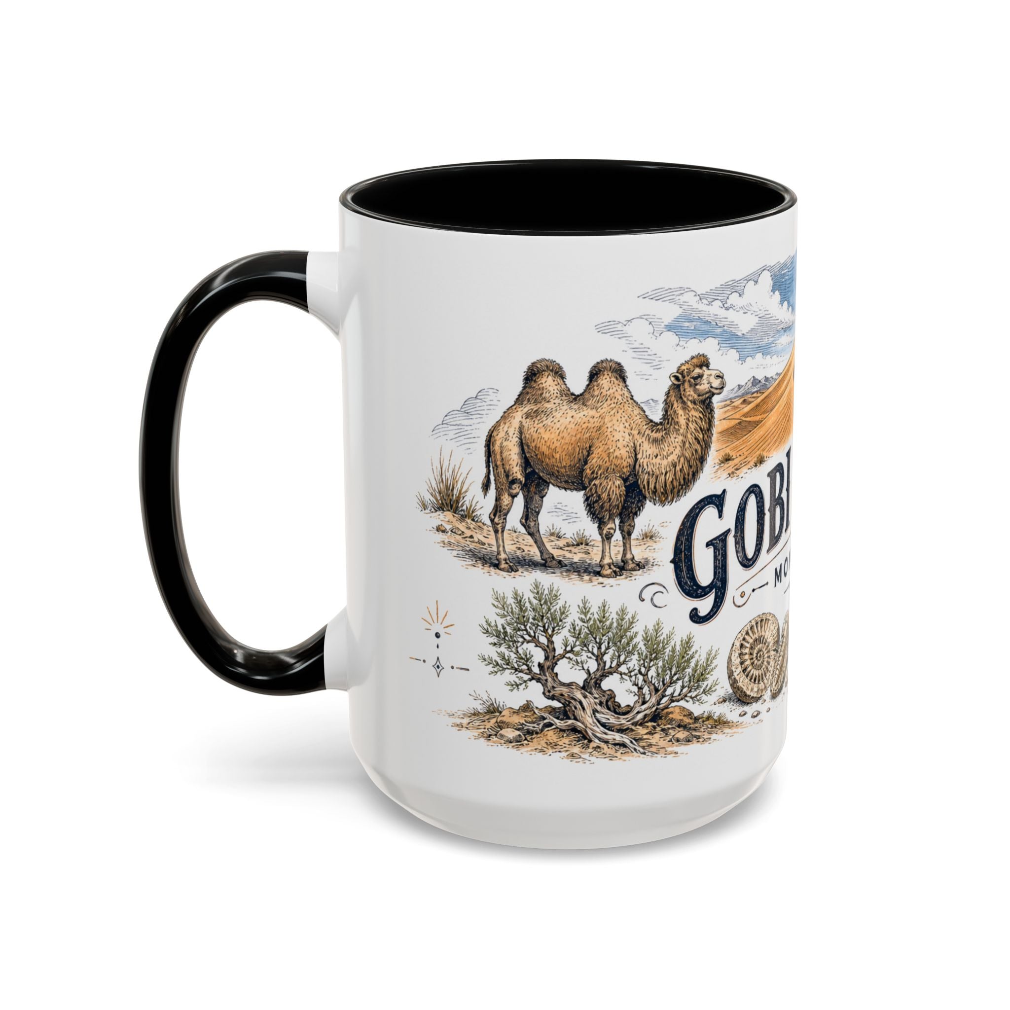 Gobi Desert Mug, Mongolia Travel Souvenir, Bucket List Gift, Accent Ceramic Coffee Mug 11oz 15oz