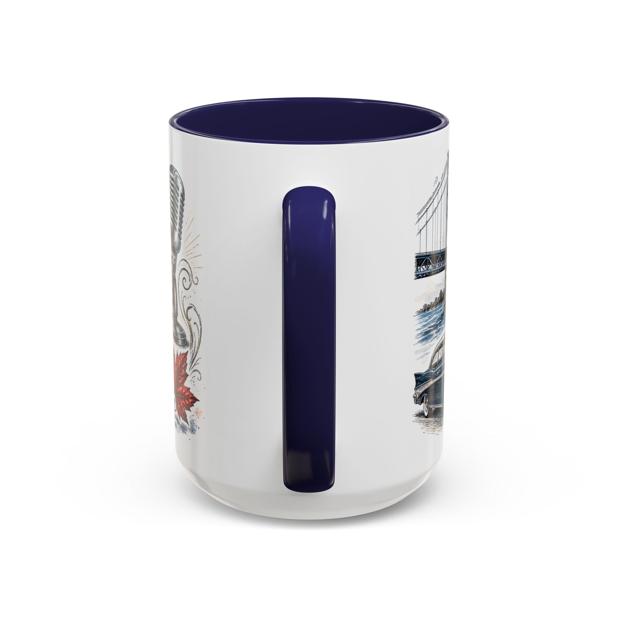 Detroit Coffee Mug | United States Travel Souvenir | Vintage Illustrated City Gift | 11 oz 15 oz Accent Mug