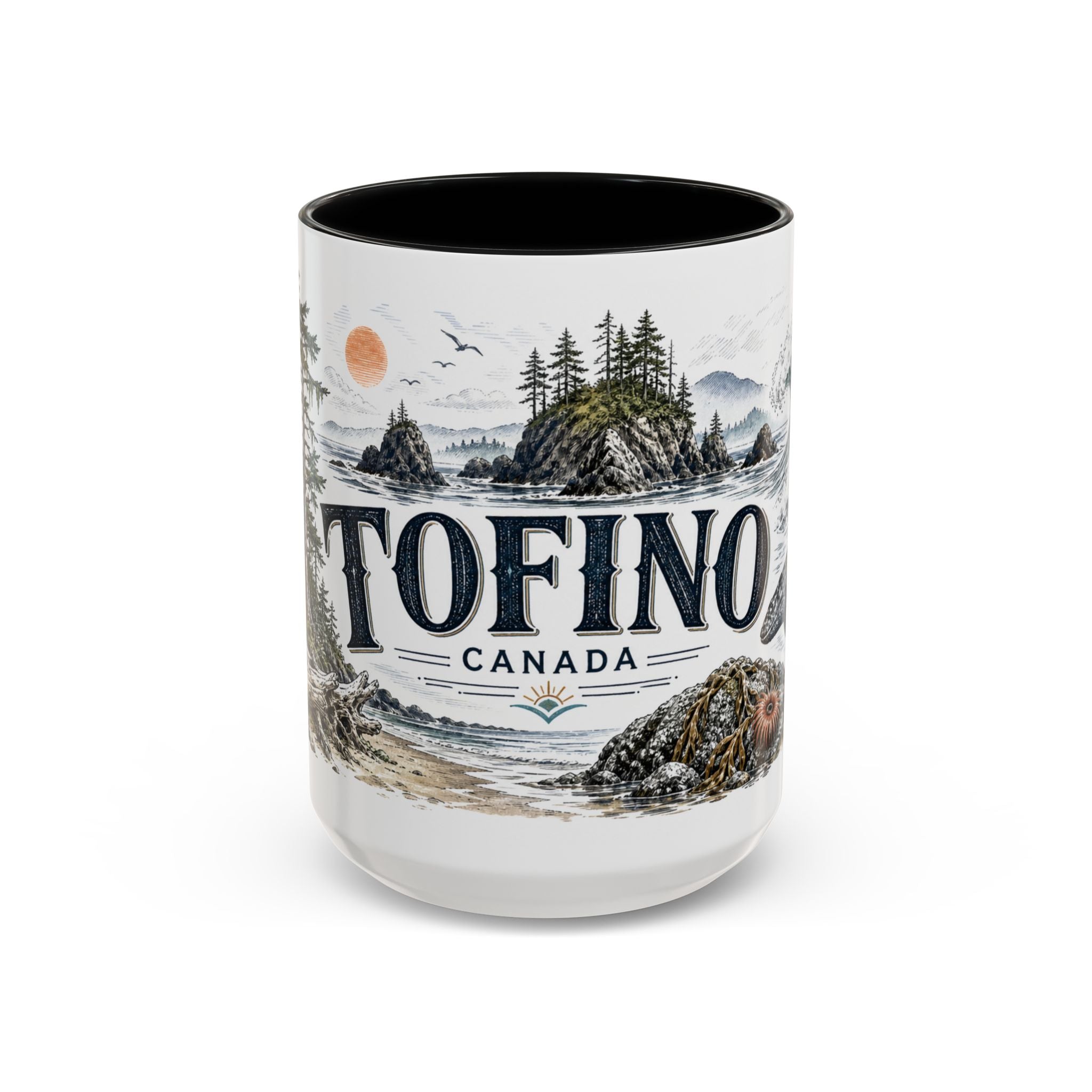 Tofino Mug, Canada Travel Souvenir, Bucket List Gift, Accent Ceramic Coffee Mug 11oz 15oz