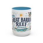 Great Barrier Reef Coffee Mug | Travel Destination Souvenir Gift | Accent Color Ceramic 11oz 15oz