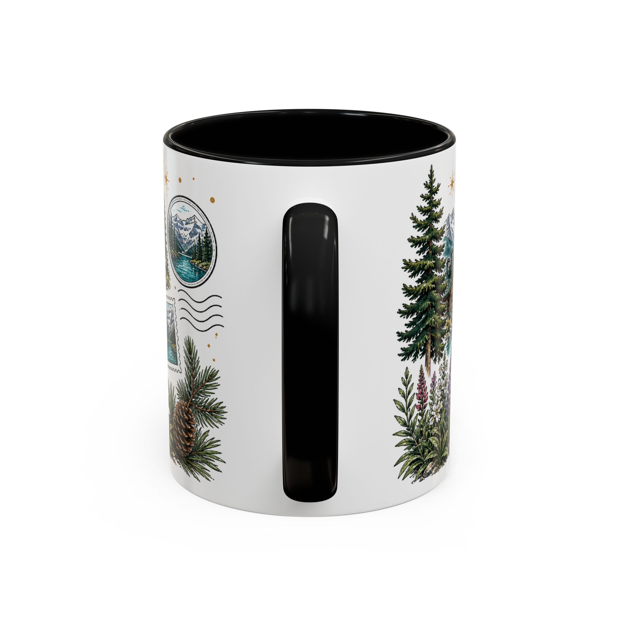 Banff Lake Louise Coffee Mug | Travel Destination Souvenir Gift | Accent Color Ceramic 11oz 15oz