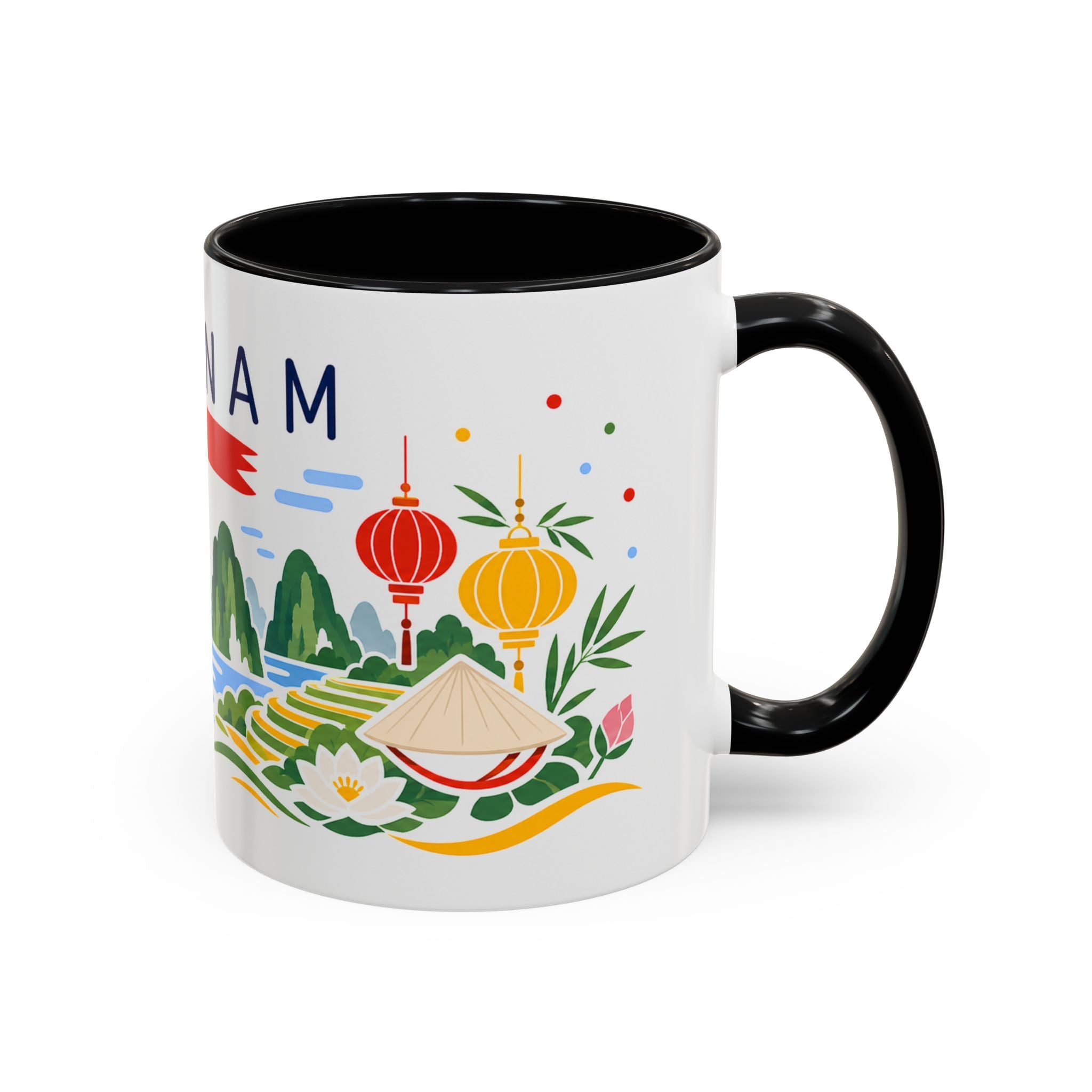Vietnam Coffee Mug | Travel Souvenir Accent Mug | Country Gift Ceramic Cup 11oz 15oz