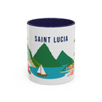 Saint Lucia Coffee Mug | Travel Souvenir Accent Mug | Country Gift Ceramic Cup 11oz 15oz