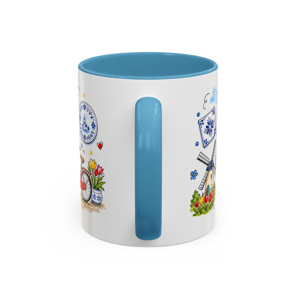 Amsterdam Travel Mug | European City Souvenir Accent Coffee Mug | 11oz 15oz Ceramic Cup