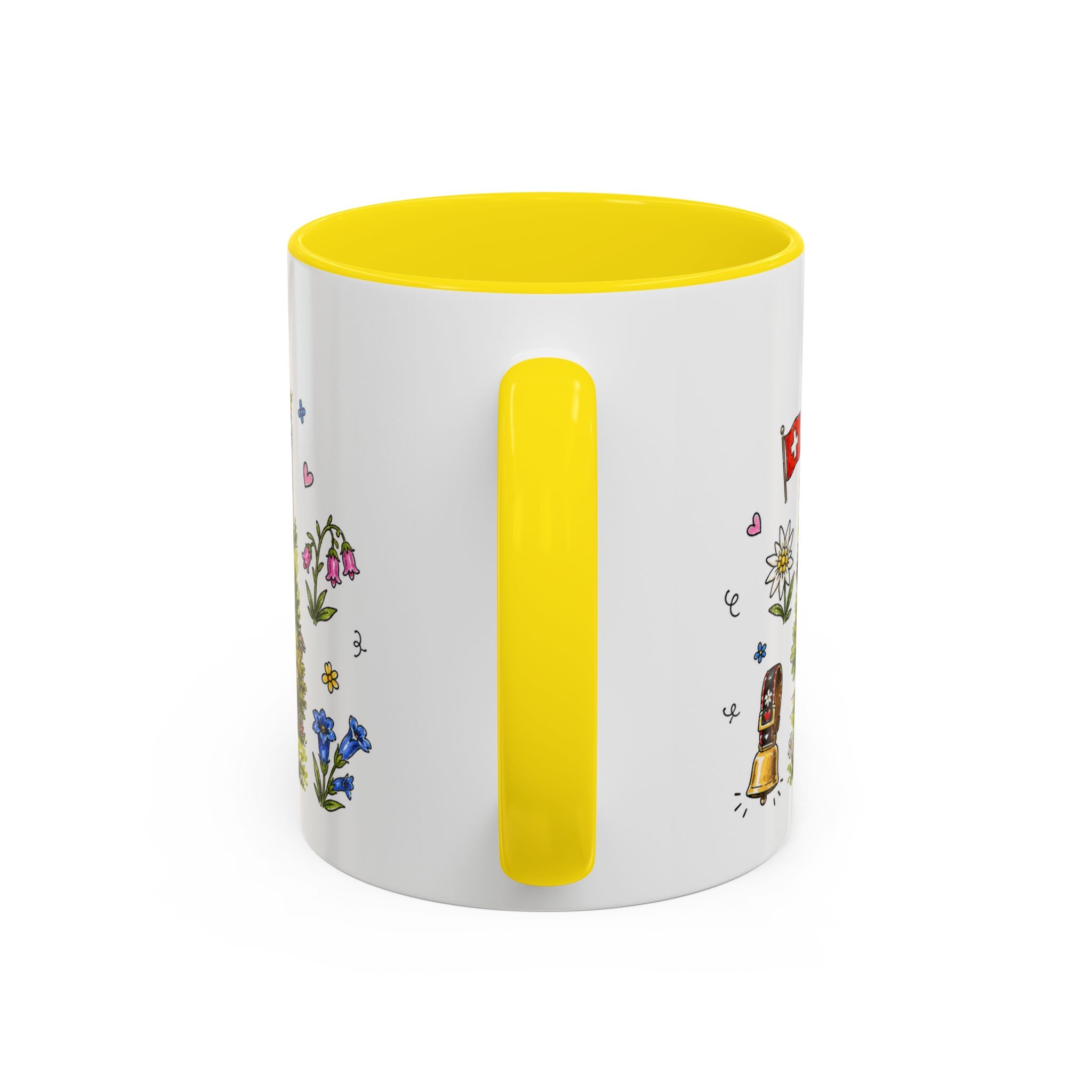 Lauterbrunnen Illustrated Travel Mug | Switzerland Souvenir Accent Coffee Mug | 11oz 15oz Ceramic Cup