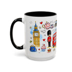 London Travel Mug | European City Souvenir Accent Coffee Mug | 11oz 15oz Ceramic Cup