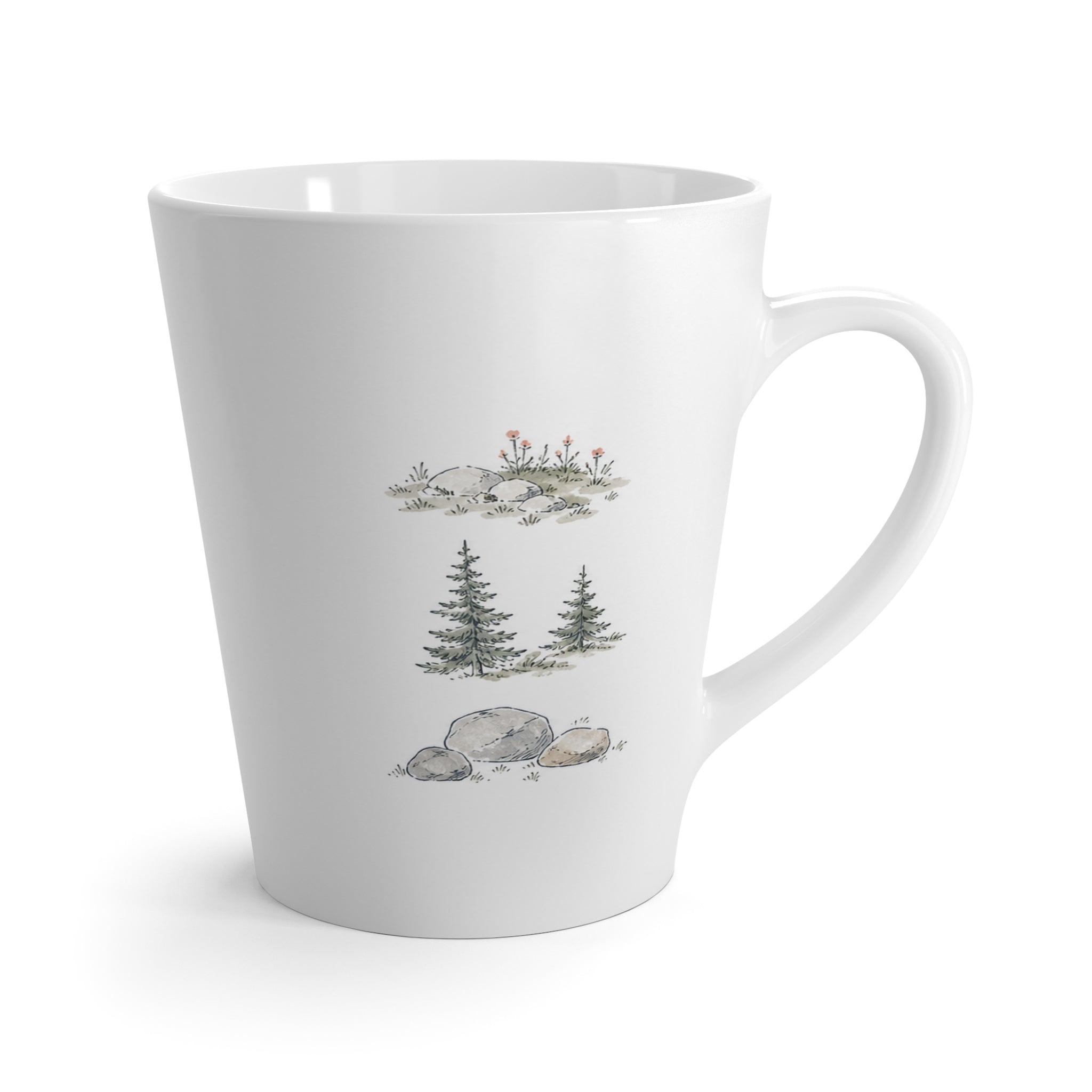Rocky Mountain National Park Latte Mug | Pastel Watercolor Nature Coffee Cup | 12 oz Travel Souvenir Gift