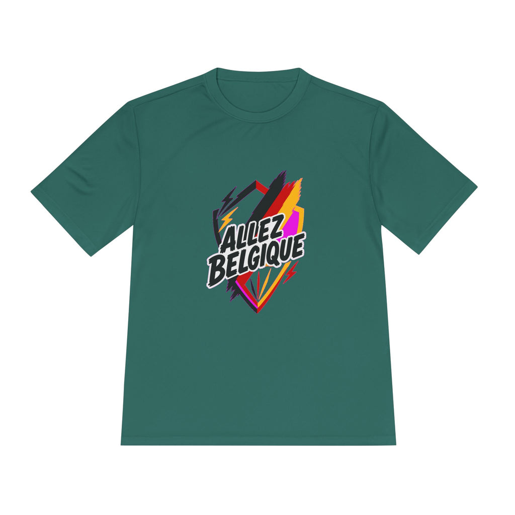Allez Belgique Soccer Fan Shirt, Moisture Wicking Sport Tee