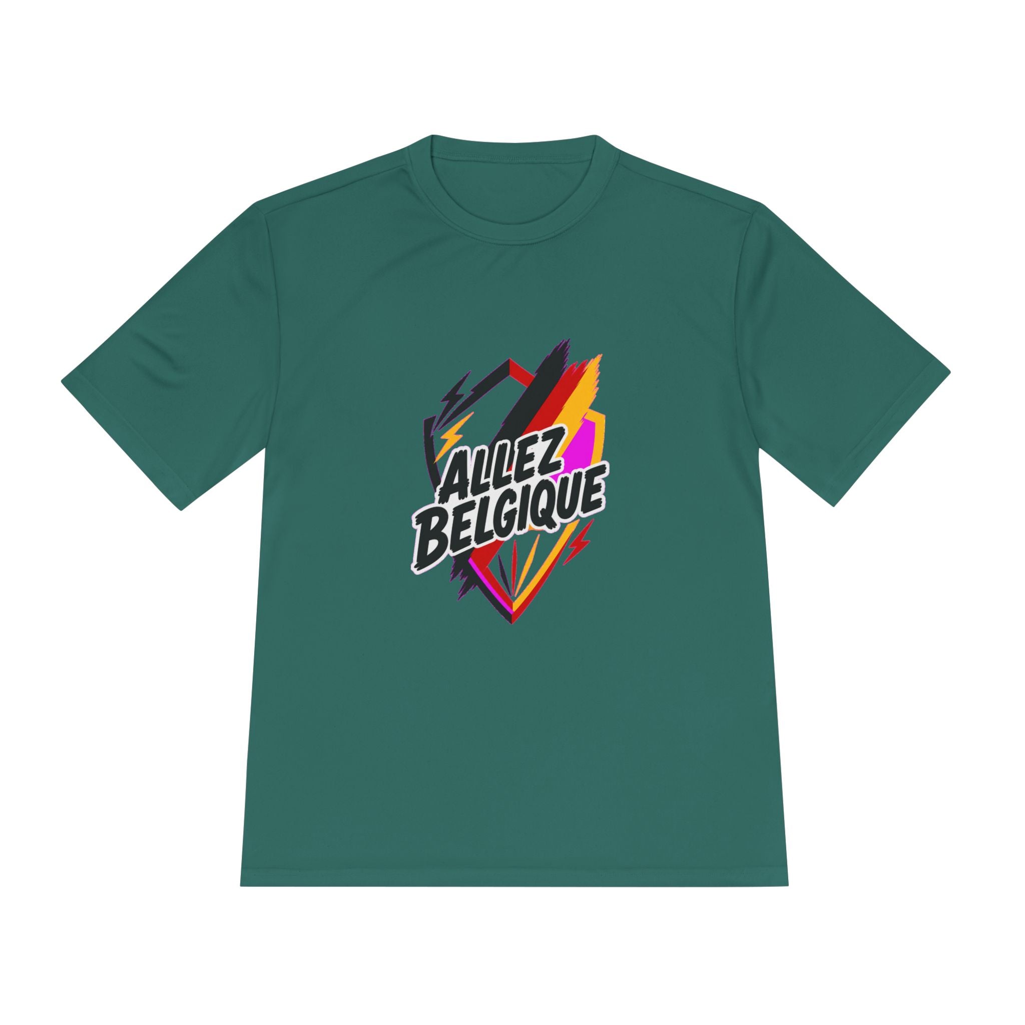 Allez Belgique Soccer Fan Shirt, Moisture Wicking Sport Tee