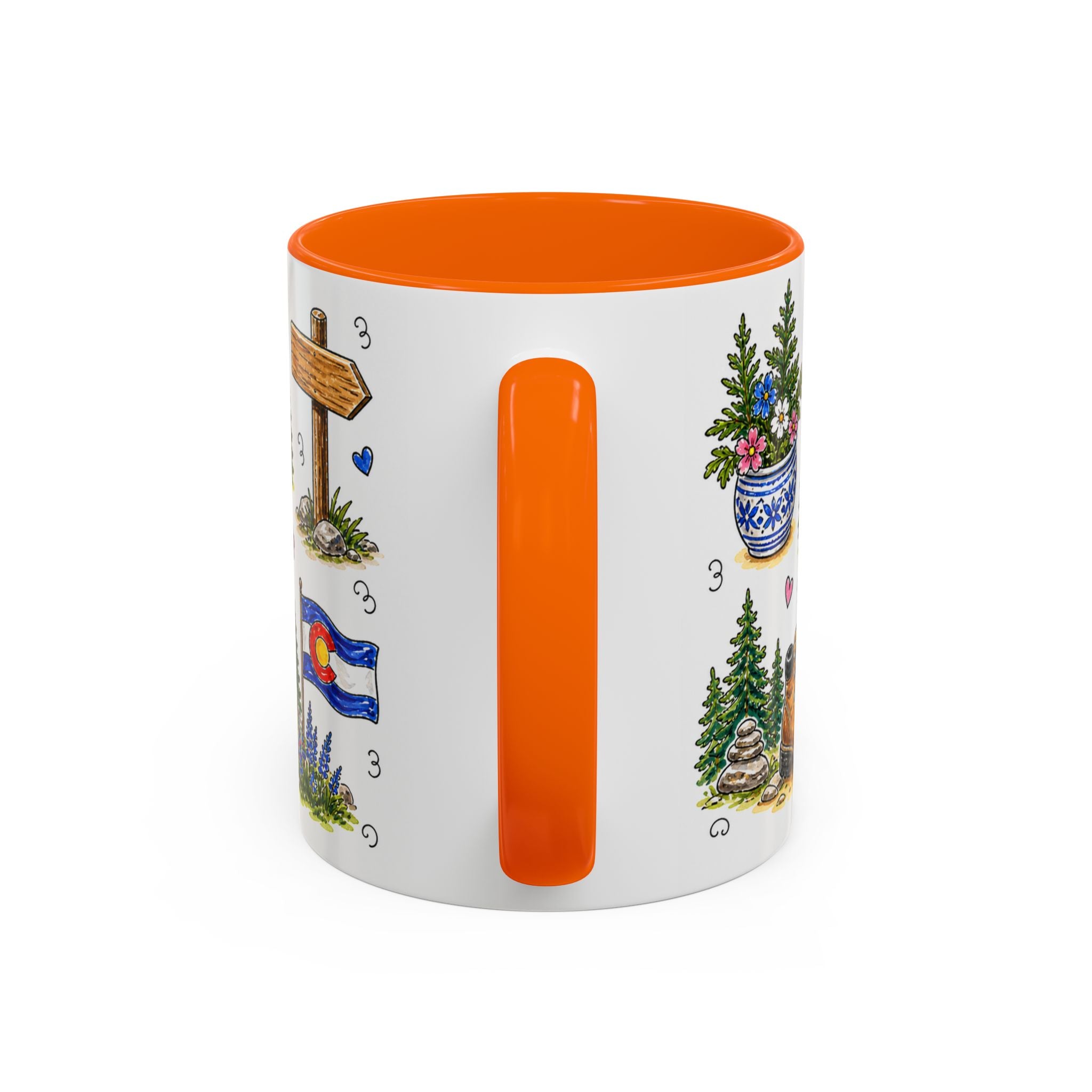 Denver Illustrated Travel Mug | City Souvenir Accent Coffee Mug | 11oz 15oz Ceramic Cup