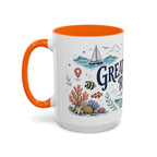 Great Barrier Reef Coffee Mug | Travel Destination Souvenir Gift | Accent Color Ceramic 11oz 15oz