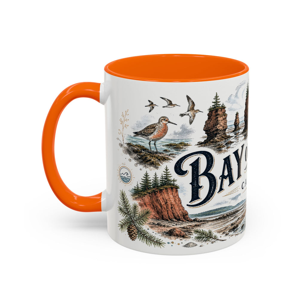 Bay of Fundy Mug, Canada Travel Souvenir, Bucket List Gift, Accent Ceramic Coffee Mug 11oz 15oz