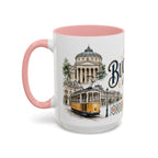 Bucharest Coffee Mug | Romania Travel Souvenir | Vintage Illustrated City Gift | 11 oz 15 oz Accent Mug