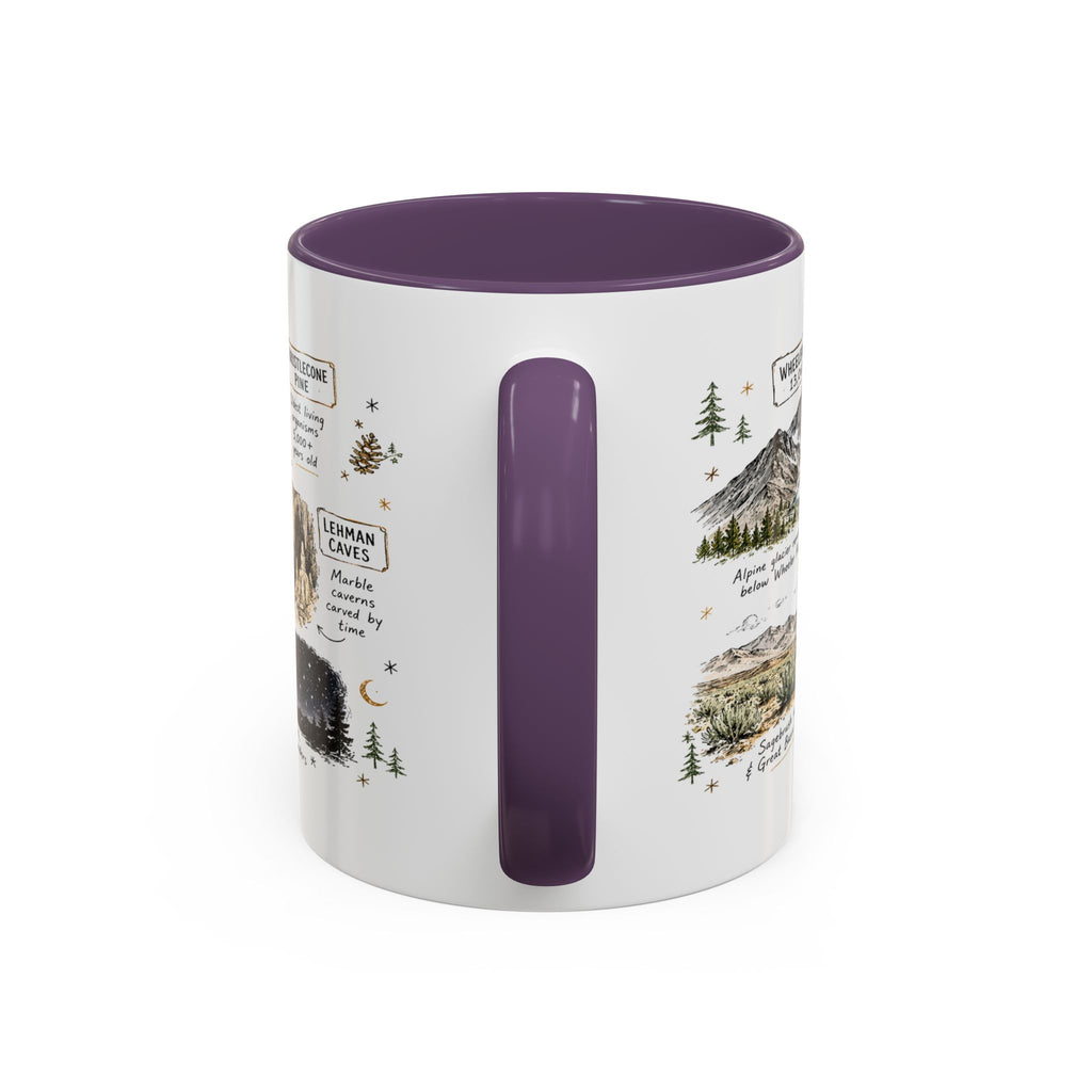 Great Basin National Park Coffee Mug | Nevada Desert Stargazing Hiking Gift | Accent Color Ceramic 11oz 15oz
