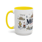 Moscow Coffee Mug | Russia Souvenir Travel Gift | Accent Color Ceramic 11oz 15oz
